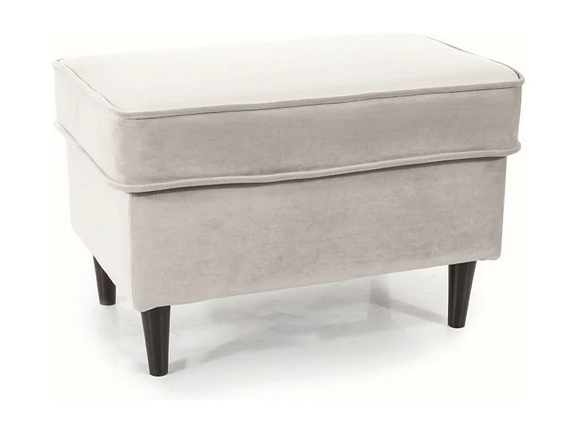 Pufa RON VELVET jasnoszara