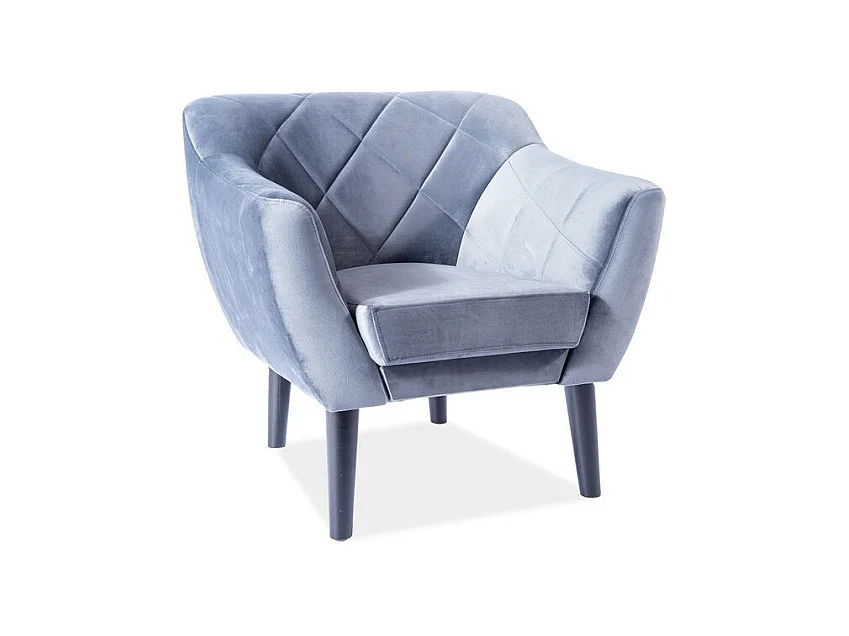 Fotel KARO 1 VELVET szary