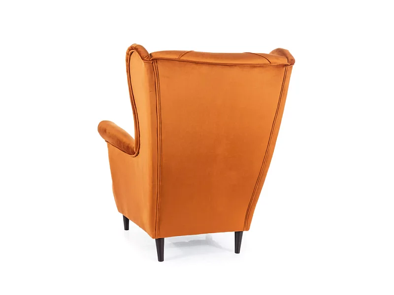 Fotel uszak LADY VELVET cynamonowy