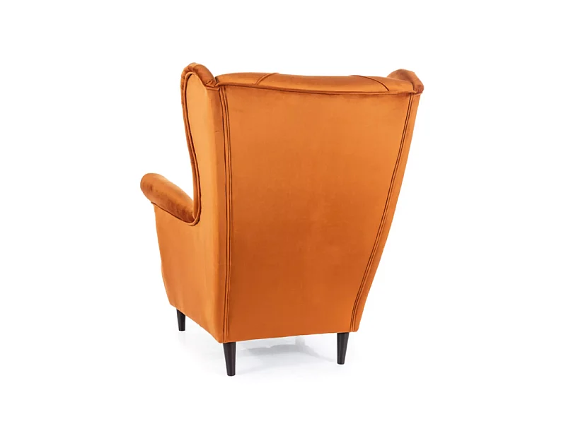 Fotel uszak LADY VELVET cynamonowy