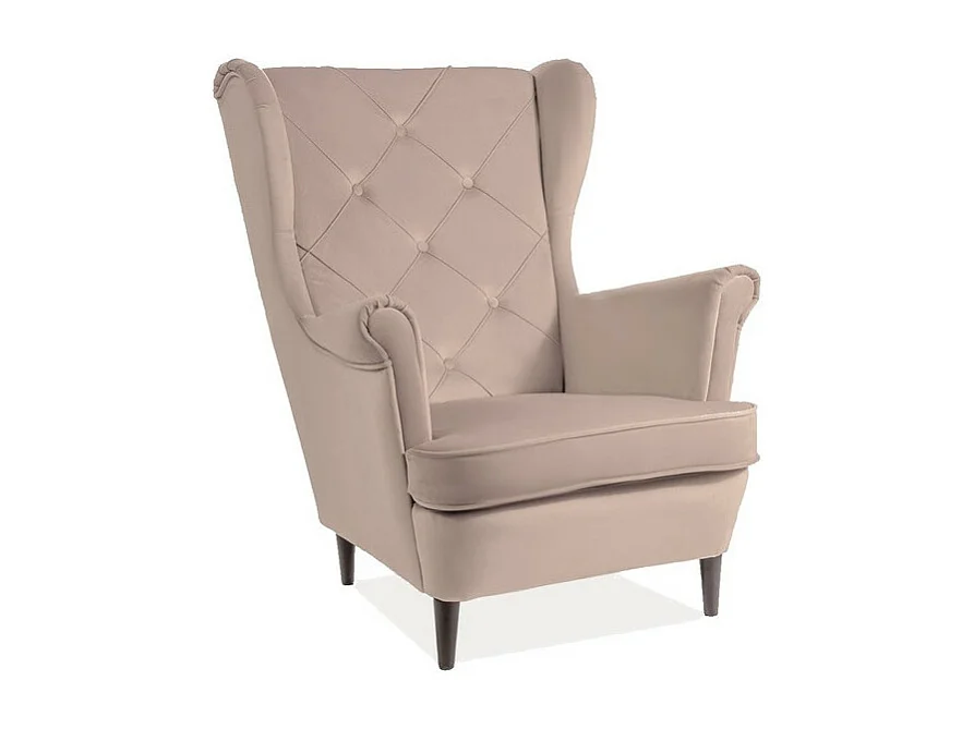 Fotel LADY VELVET beżowy