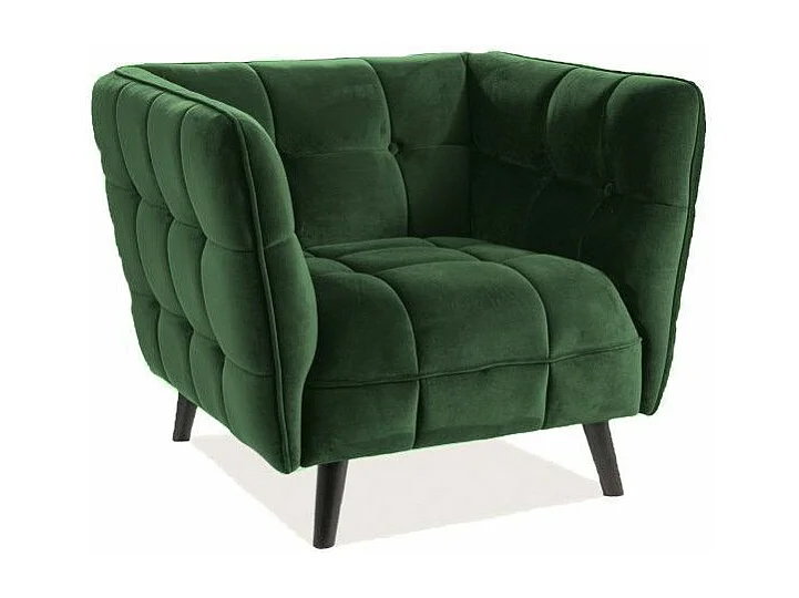 Fotel do salonu CASTELLO VELVET 1 zielony