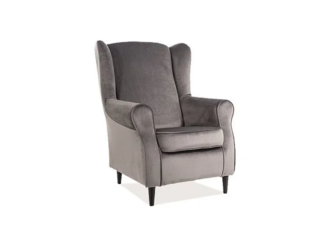 Fotel BARON VELVET szary
