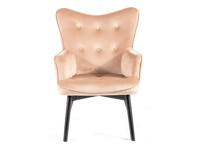 Fotel do salonu CARMEN VELVET beżowy
