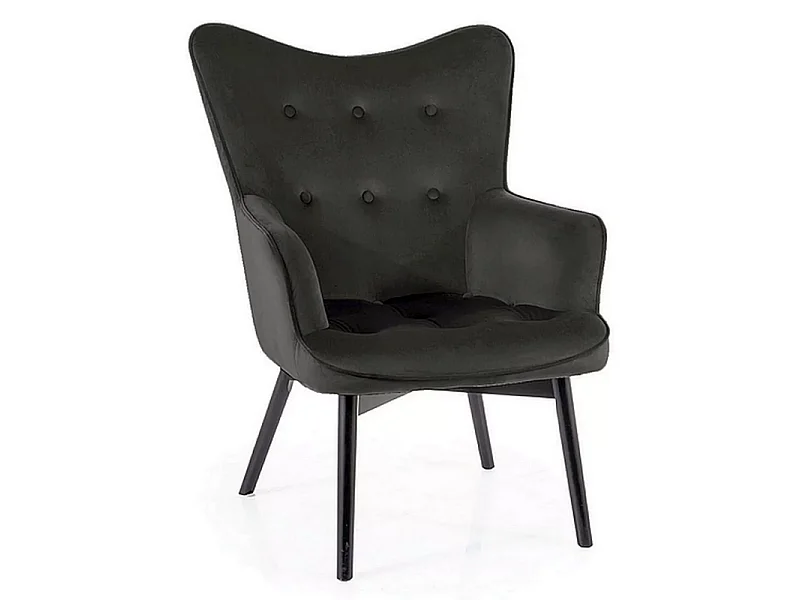 Fotel do salonu CARMEN VELVET czarny