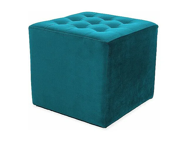 Pouf en velours - Lori - L 39 cm x H 34 cm - Turquoise