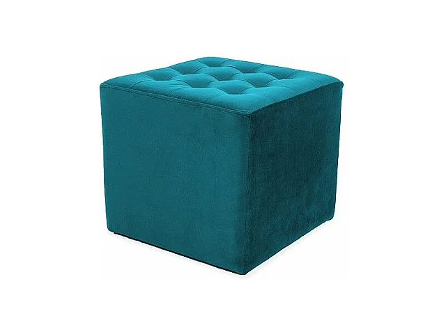 Pouf en velours - Lori - L 39 cm x H 34 cm - Turquoise