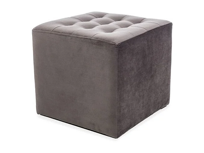 Pufa LORI VELVET szara