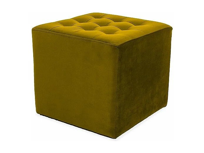 Pouf en velours - Lori - L 39 cm x H 34 cm - Jaune
