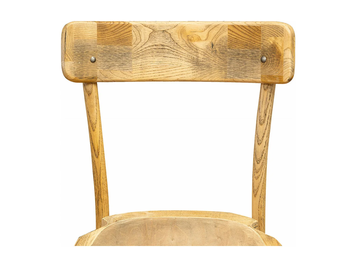 BISCOTTINI - Chaise Harmonie - Bois massif finition rotin antique - Chaise de bistrot - Chaise de jardin - Chaise de cuisine - 45x42x85 cm