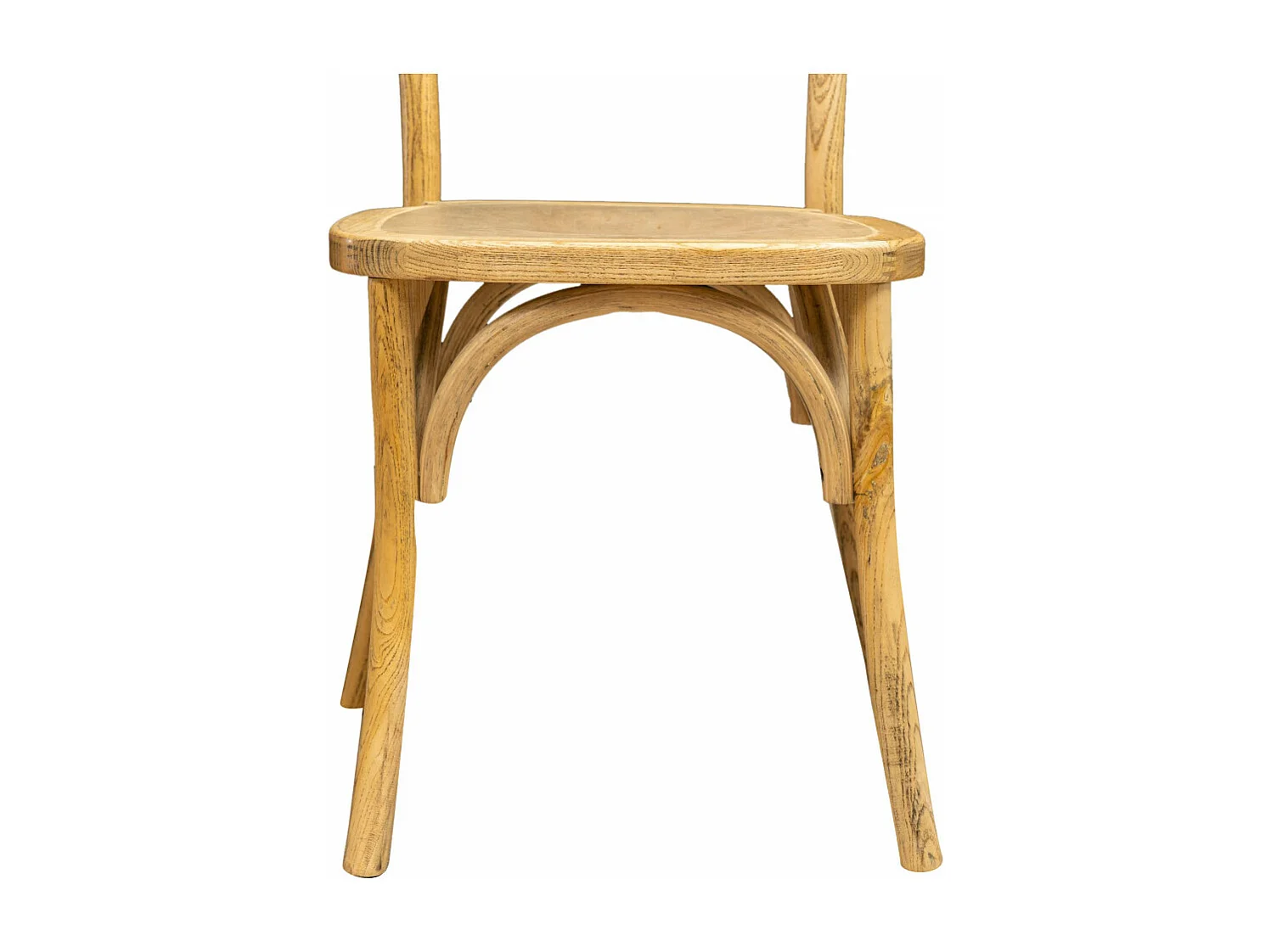 BISCOTTINI - Chaise Harmonie - Bois massif finition rotin antique - Chaise de bistrot - Chaise de jardin - Chaise de cuisine - 45x42x85 cm