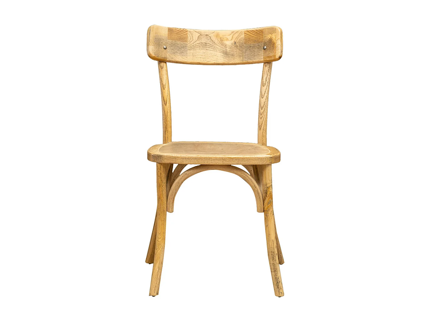 BISCOTTINI - Chaise Harmonie - Bois massif finition rotin antique - Chaise de bistrot - Chaise de jardin - Chaise de cuisine - 45x42x85 cm