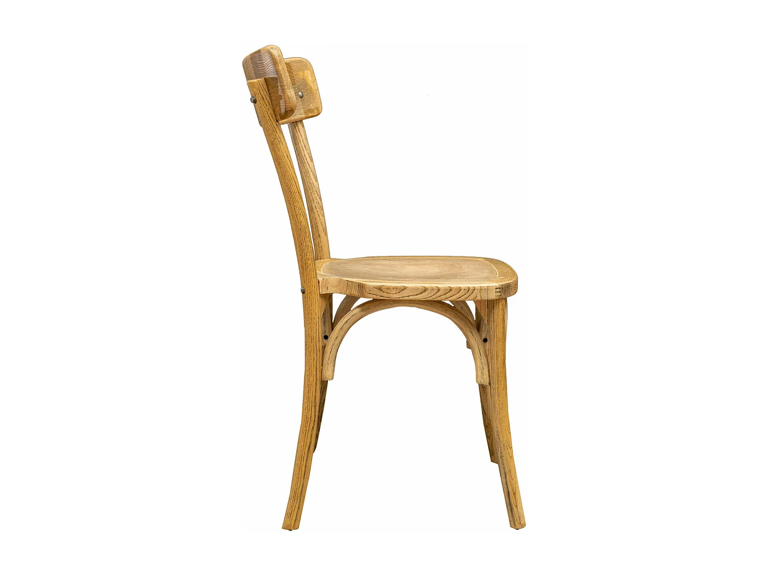 BISCOTTINI - Chaise Harmonie - Bois massif finition rotin antique - Chaise de bistrot - Chaise de jardin - Chaise de cuisine - 45x42x85 cm