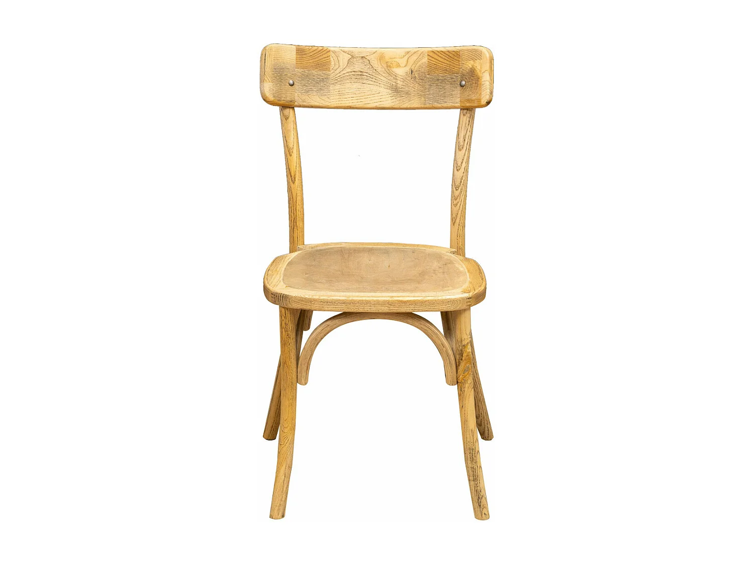 BISCOTTINI - Chaise Harmonie - Bois massif finition rotin antique - Chaise de bistrot - Chaise de jardin - Chaise de cuisine - 45x42x85 cm