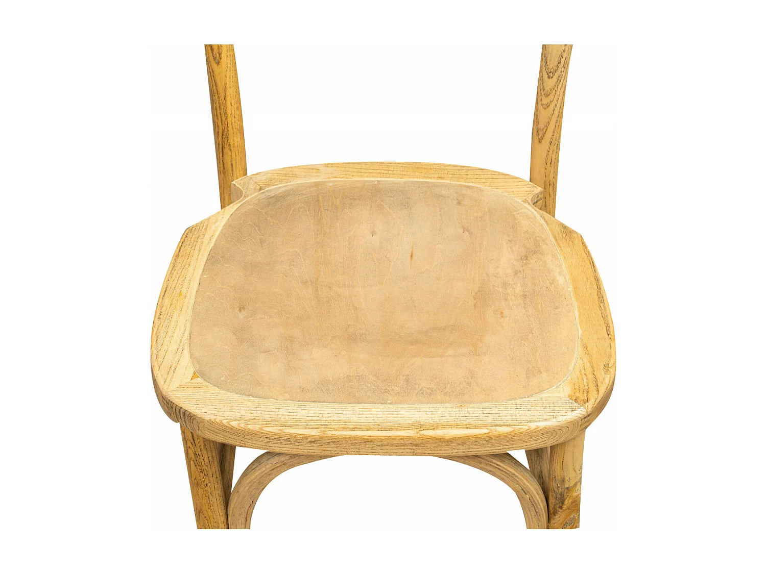 BISCOTTINI - Chaise Harmonie - Bois massif finition rotin antique - Chaise de bistrot - Chaise de jardin - Chaise de cuisine - 45x42x85 cm