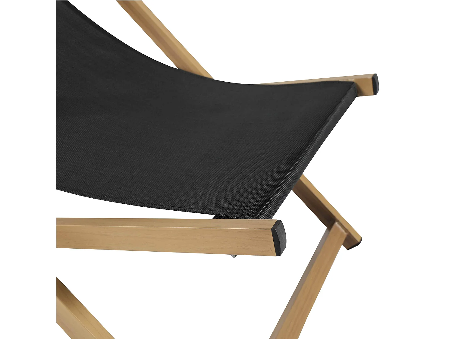 Lot de 2 chiliennes en aluminium inclinable 4 positions noir