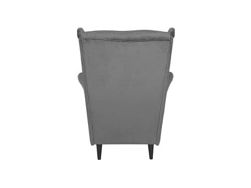 Fauteuil en velours - Harry - L 68 x l 90 x H 101 cm - Gris