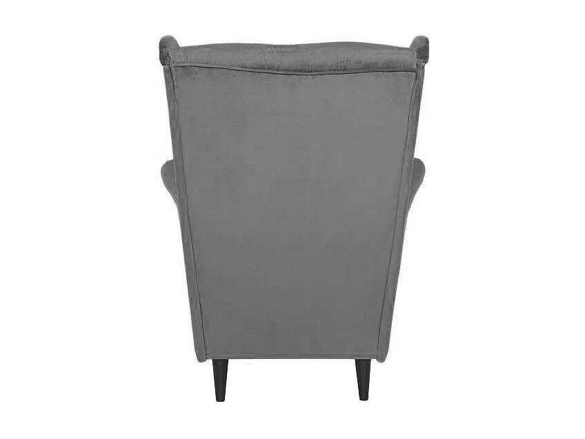 Fotel uszak HARRY VELVET szary