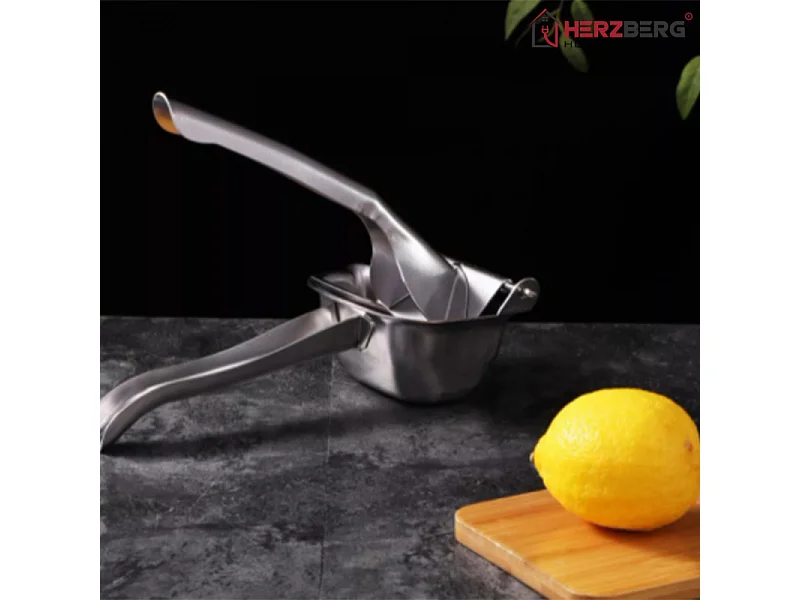 Presse-agrumes manuel Herzberg en acier inoxydable pour citrons et fruits