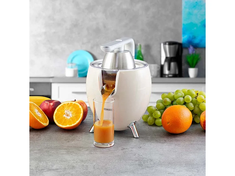 Kitchencook - Presse Agrume électrique 550ml - 2 Cônes De Pressages - Bras Articulé - Bec Verseur - Filtre Acier Inoxydable