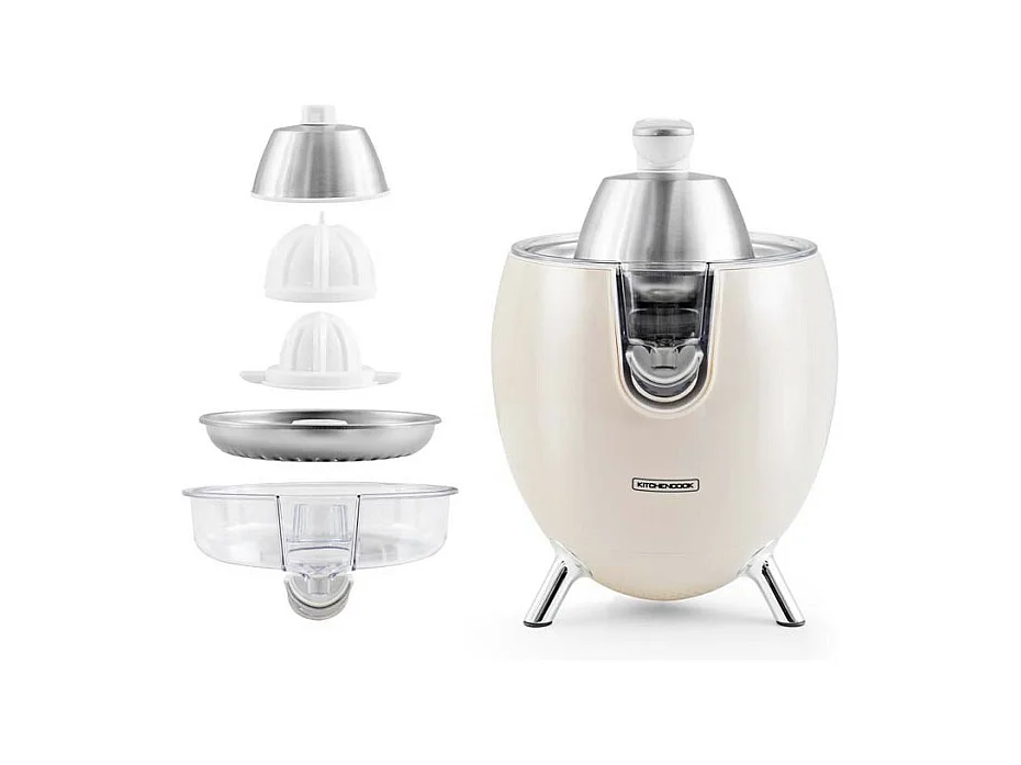 Kitchencook - Presse Agrume électrique 550ml - 2 Cônes De Pressages - Bras Articulé - Bec Verseur - Filtre Acier Inoxydable