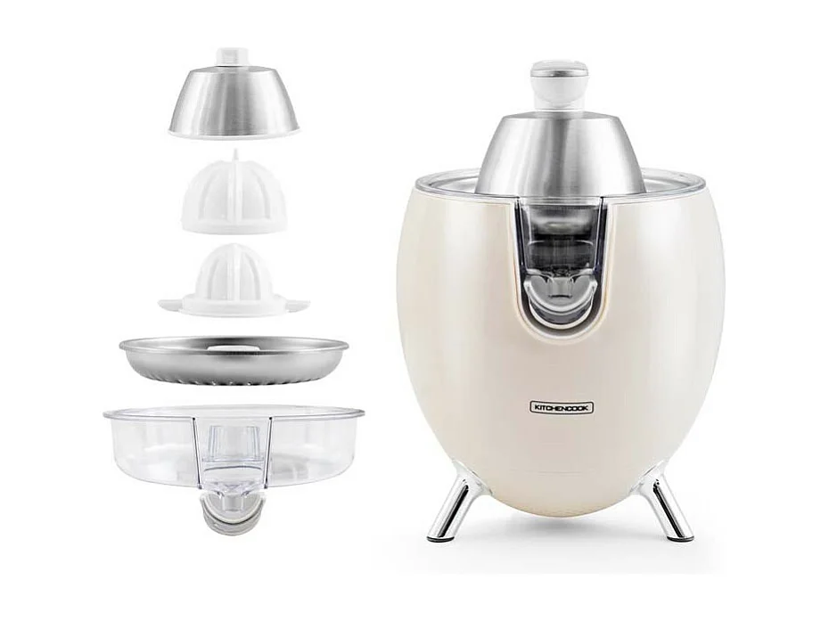 Kitchencook - Presse Agrume électrique 550ml - 2 Cônes De Pressages - Bras Articulé - Bec Verseur - Filtre Acier Inoxydable