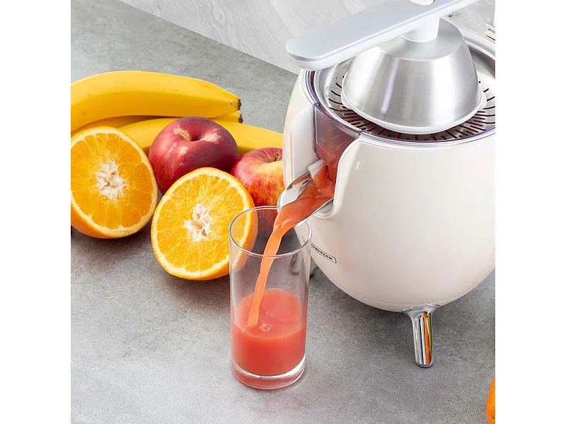 Kitchencook - Presse Agrume électrique 550ml - 2 Cônes De Pressages - Bras Articulé - Bec Verseur - Filtre Acier Inoxydable