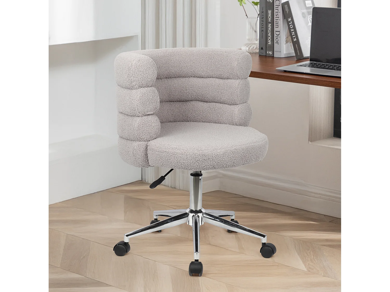 Chaise de bureau réglable en hauteur avec roulettes