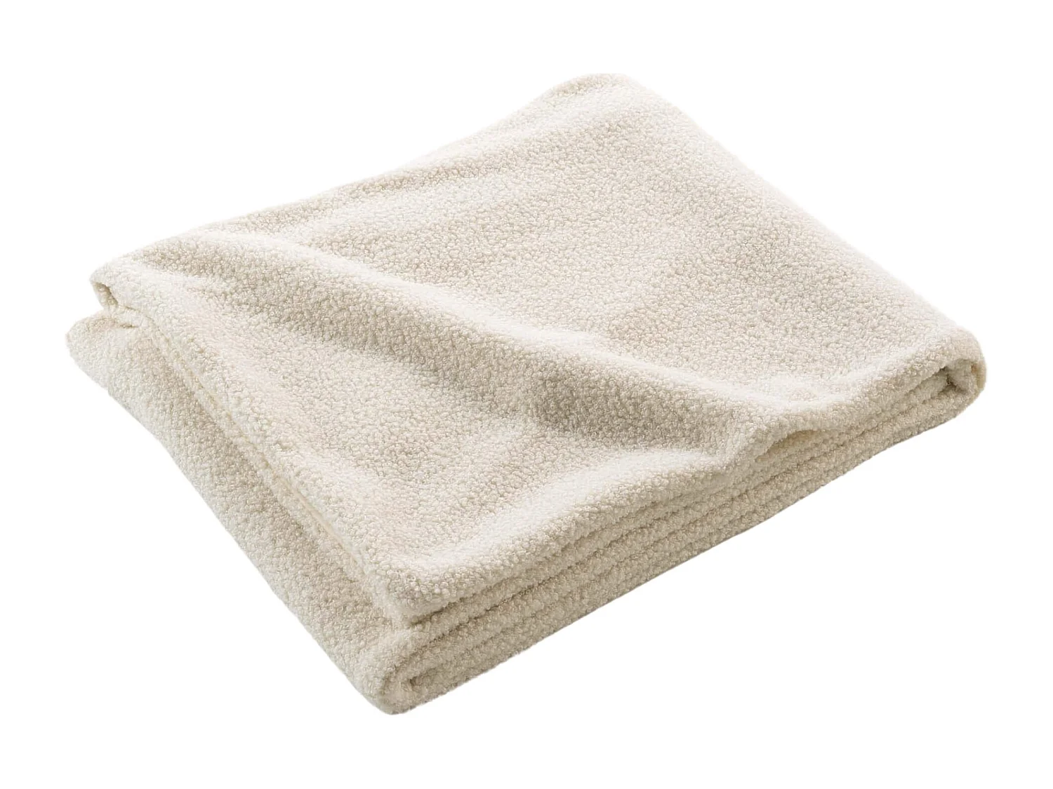 Plaid Bouclette "Wooly" 125x150cm Naturel