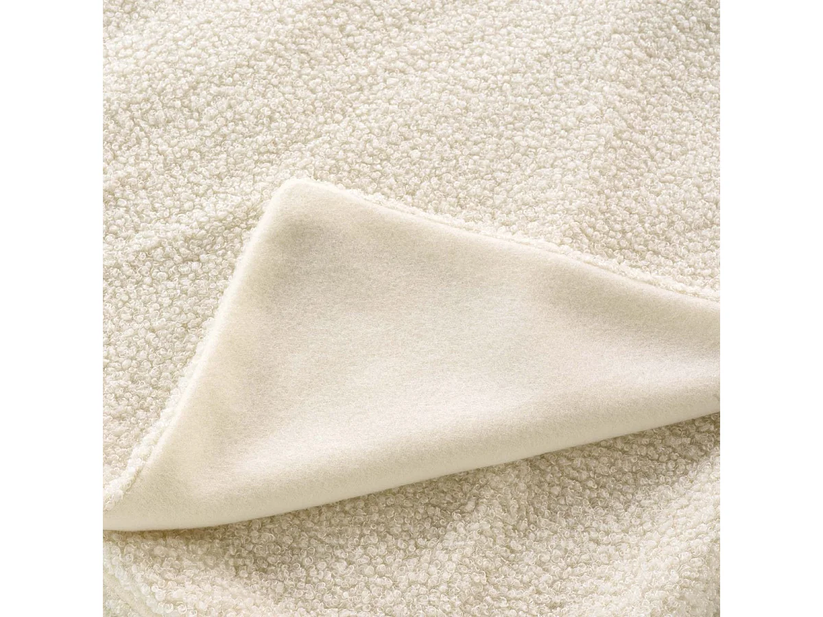 Plaid Bouclette "Wooly" 125x150cm Naturel