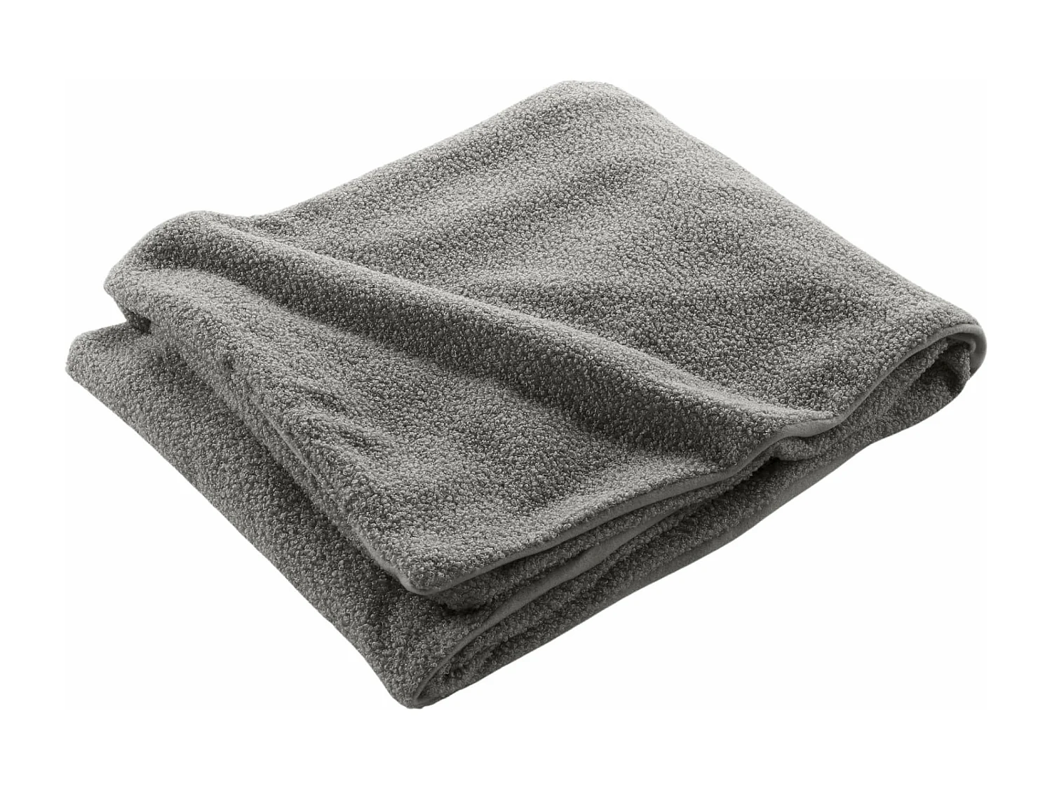 Plaid Bouclette "Wooly" 125x150cm Gris