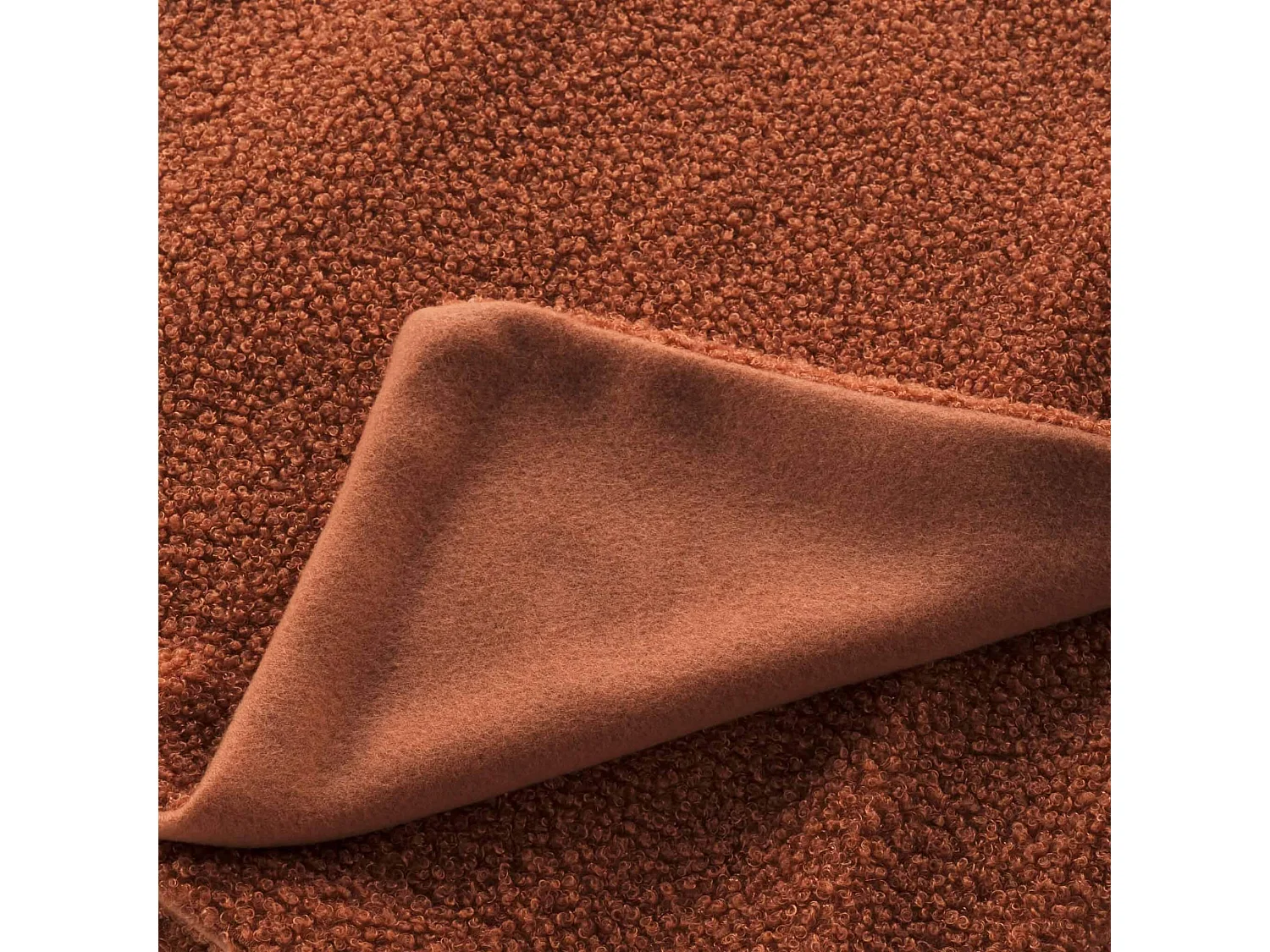 Plaid Bouclette "Wooly" 180x220cm Terracotta