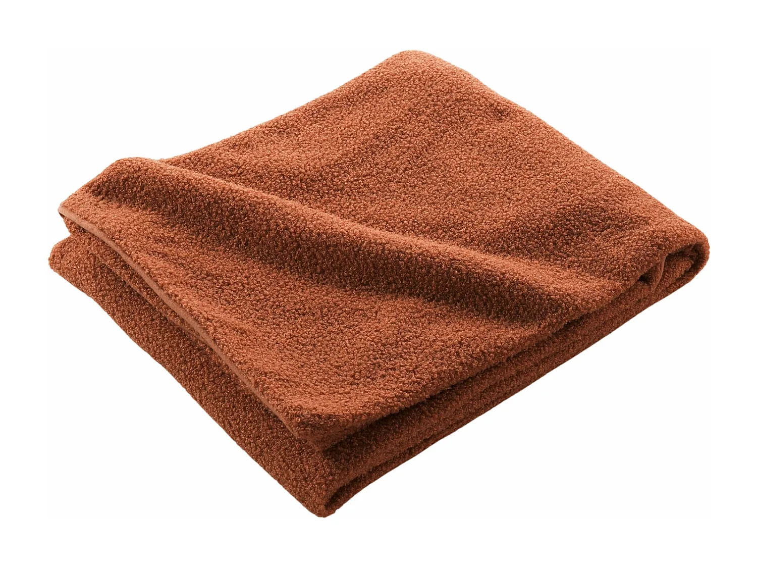 Plaid Bouclette "Wooly" 180x220cm Terracotta