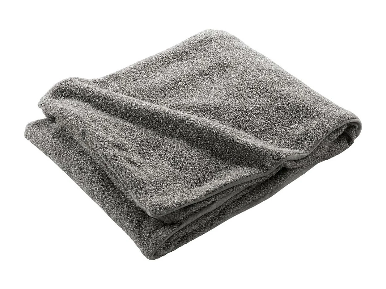 Plaid Bouclette "Wooly" 180x220cm Gri
