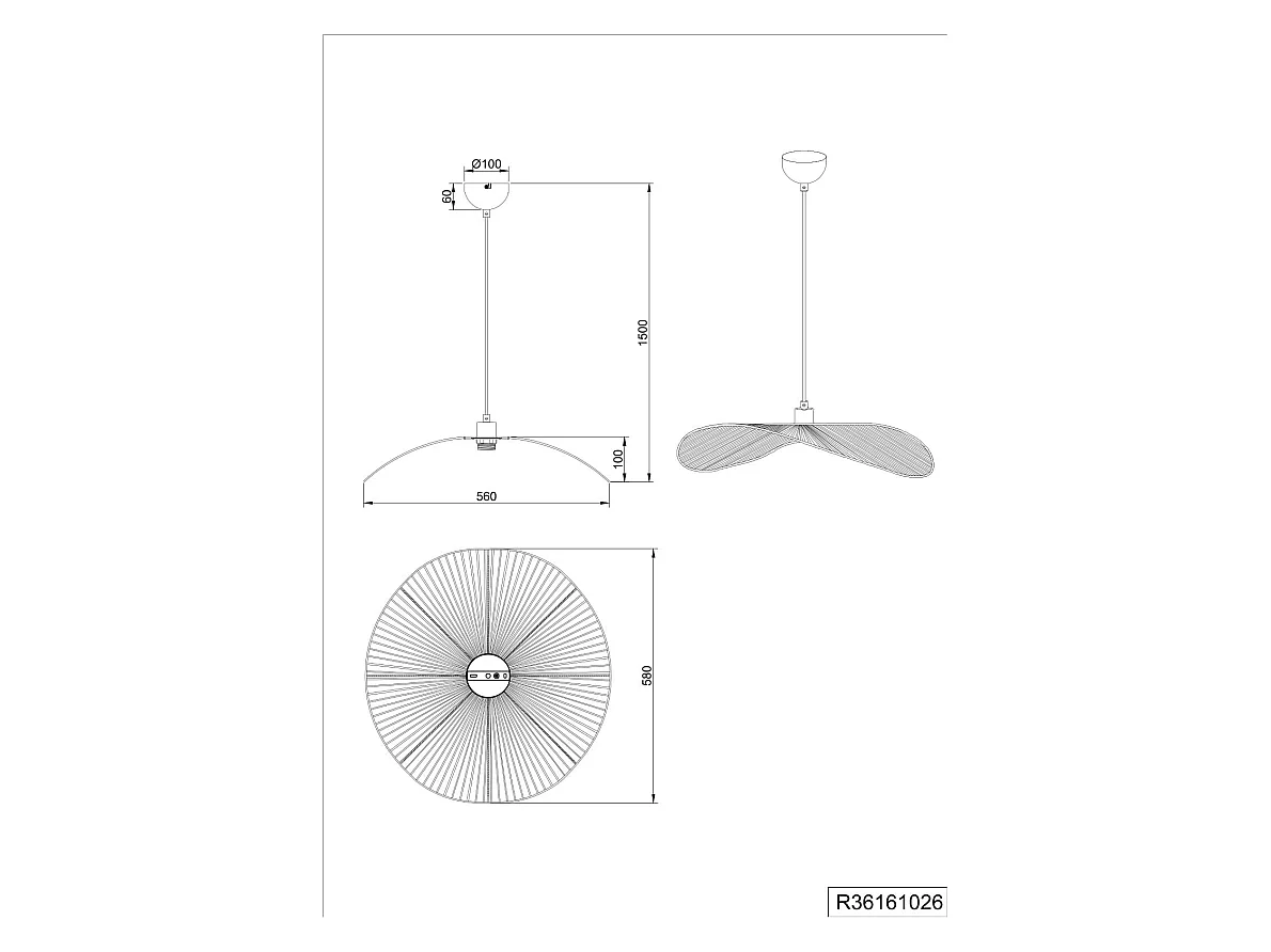 Suspension aérienne Ø58 cm