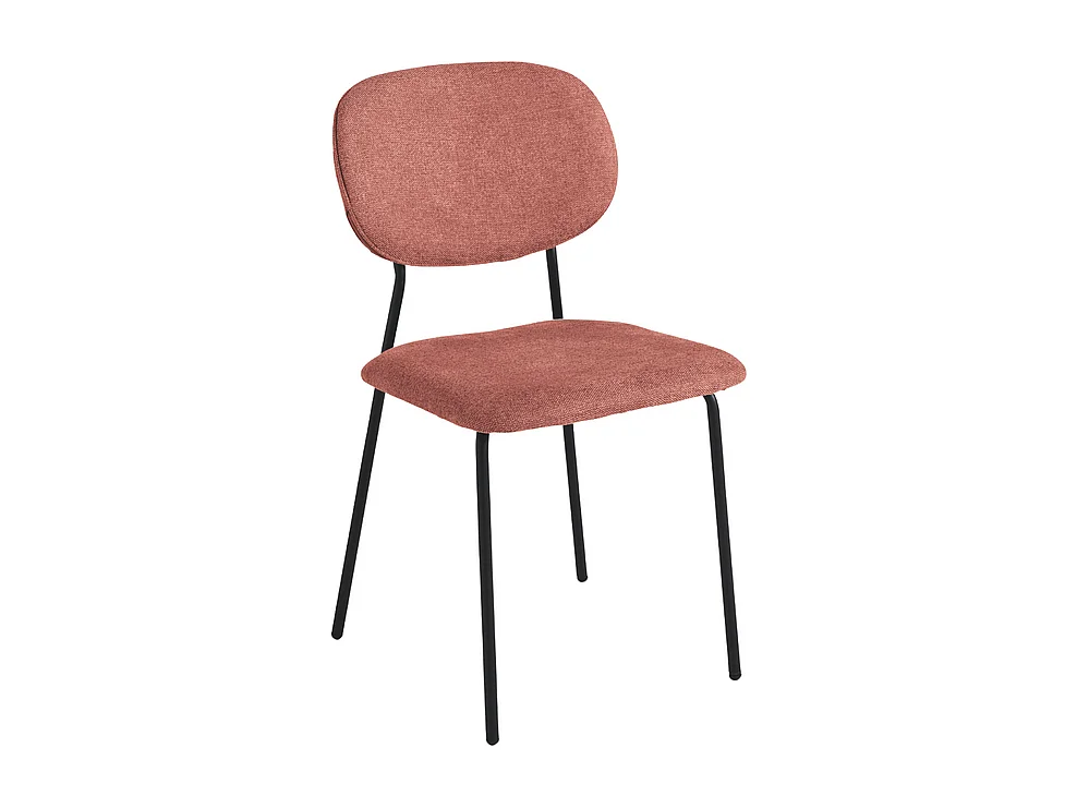 Juego de 2 sillas modernas "Nika" con revestimiento de tela y estructura de metal cm 48x54 86h