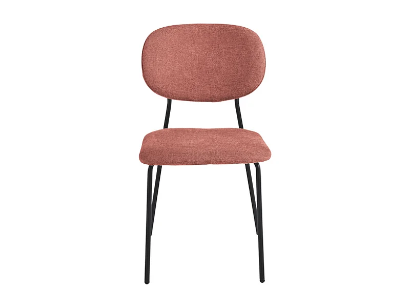 Set di 2 sedie ruggine moderne "Nika" con rivestimento in tessuto e struttura in metallo cm 48x54 86h