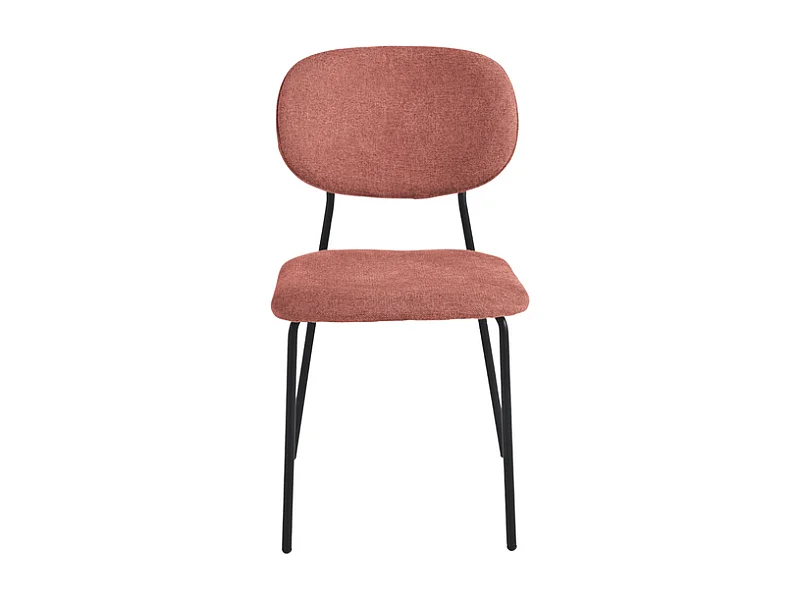 Set van 2 stoelen roest modern "Nika" met stoffen bekleding en metalen structuur cm 48x54 86h