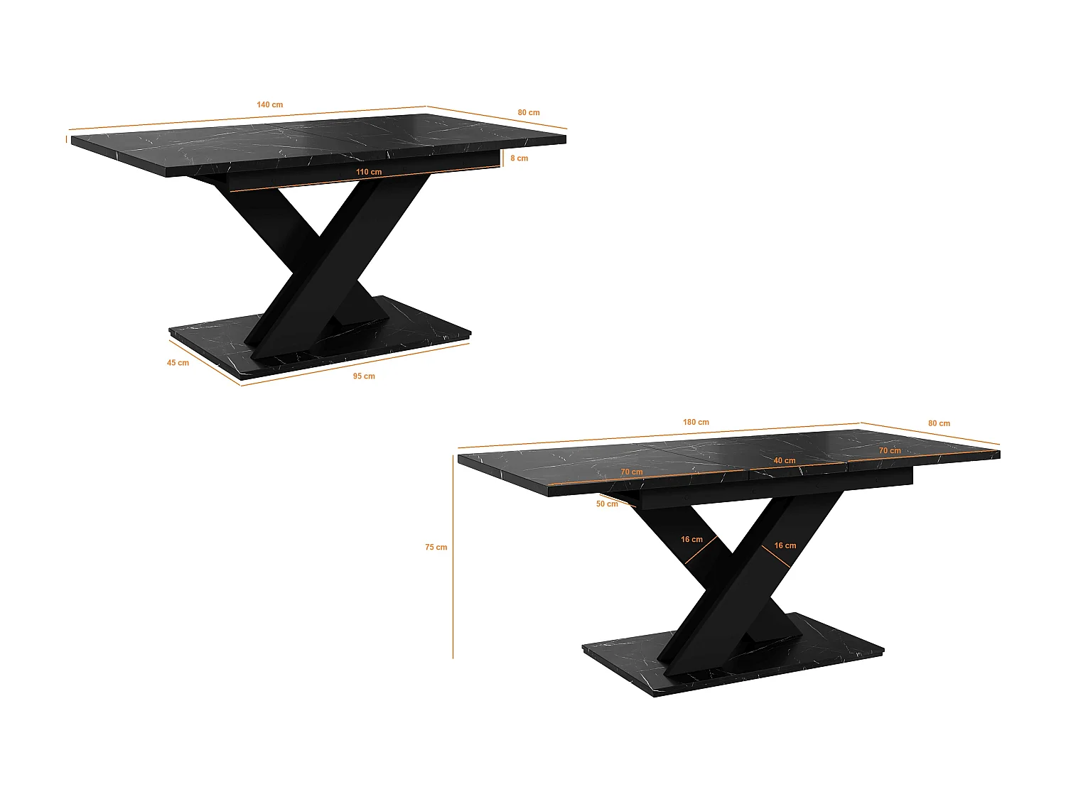 Onyx stół czarny marmur czarny