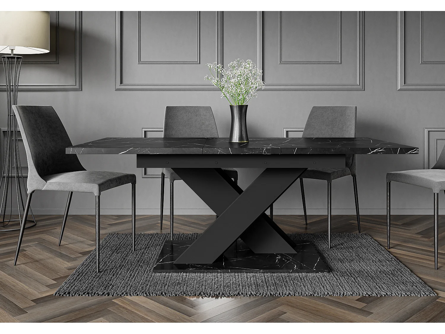 Onyx stół czarny marmur czarny