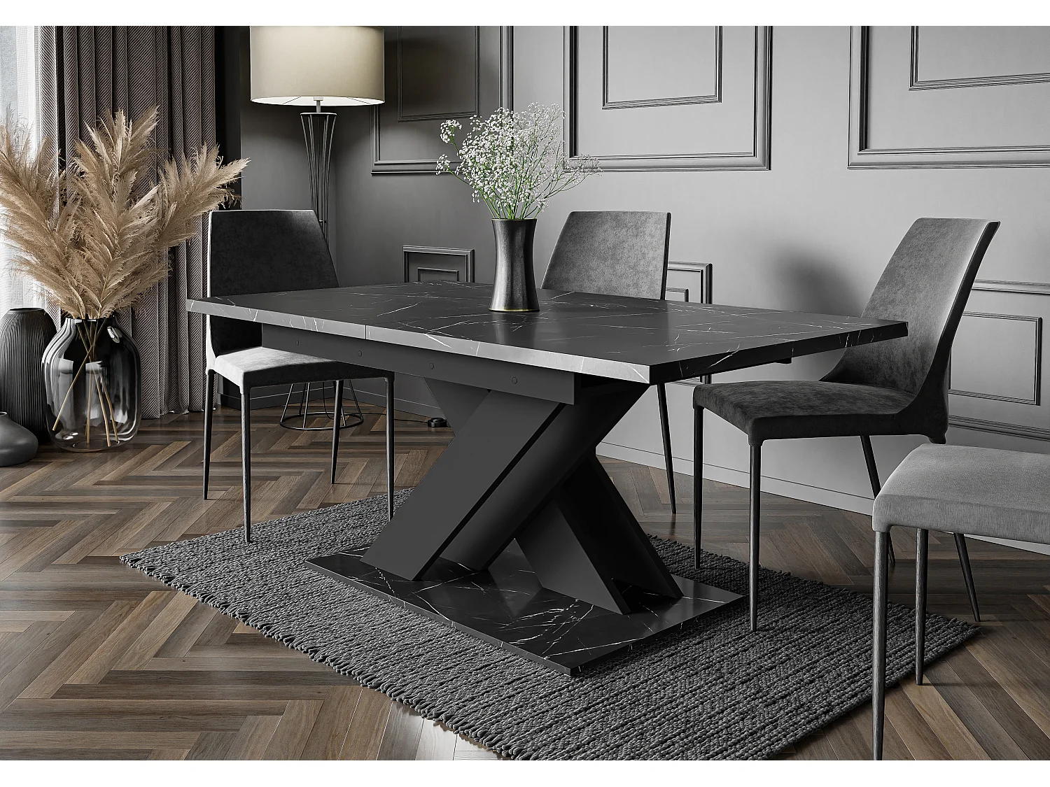 Onyx stół czarny marmur czarny