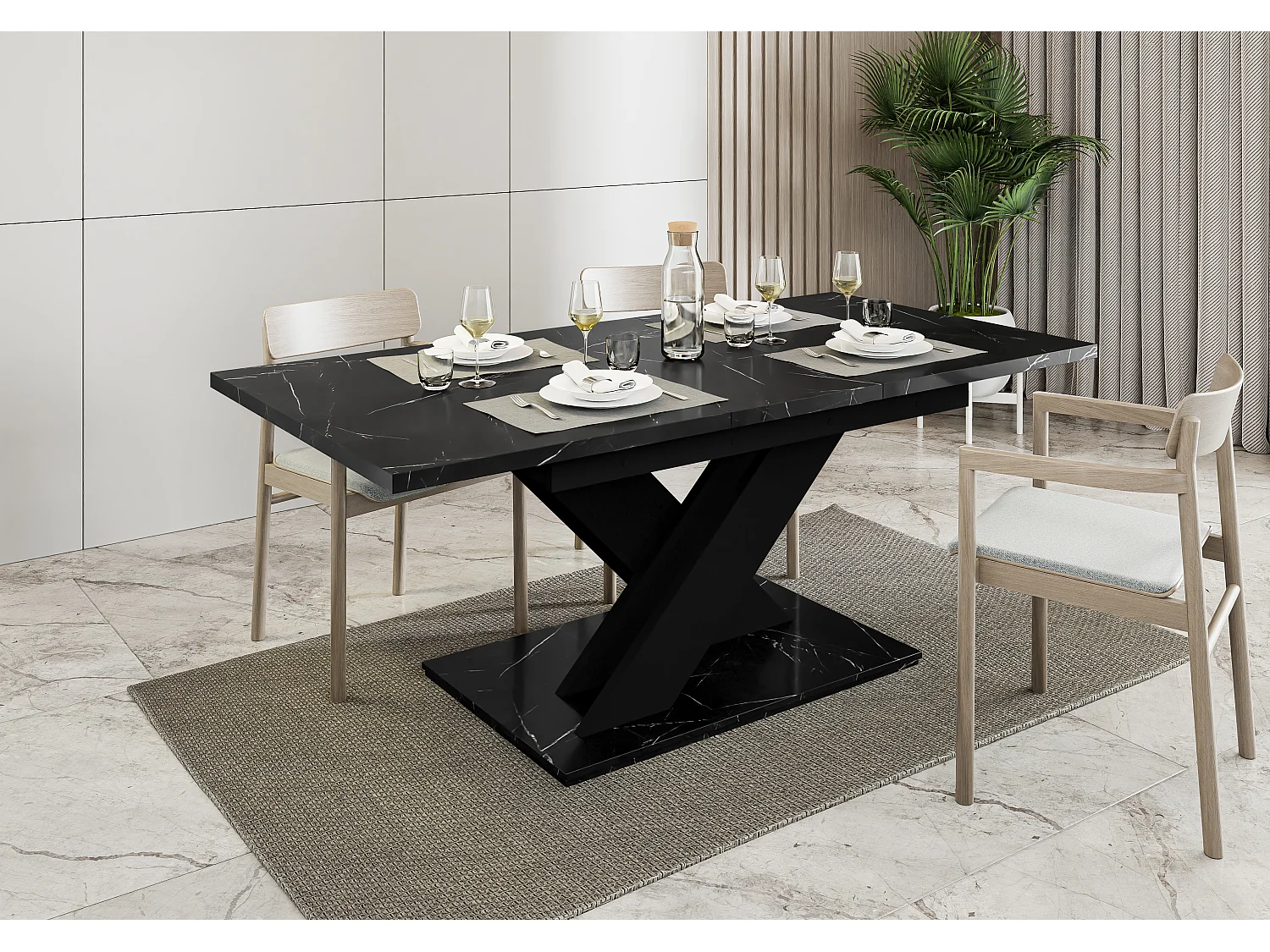 Onyx stół czarny marmur czarny