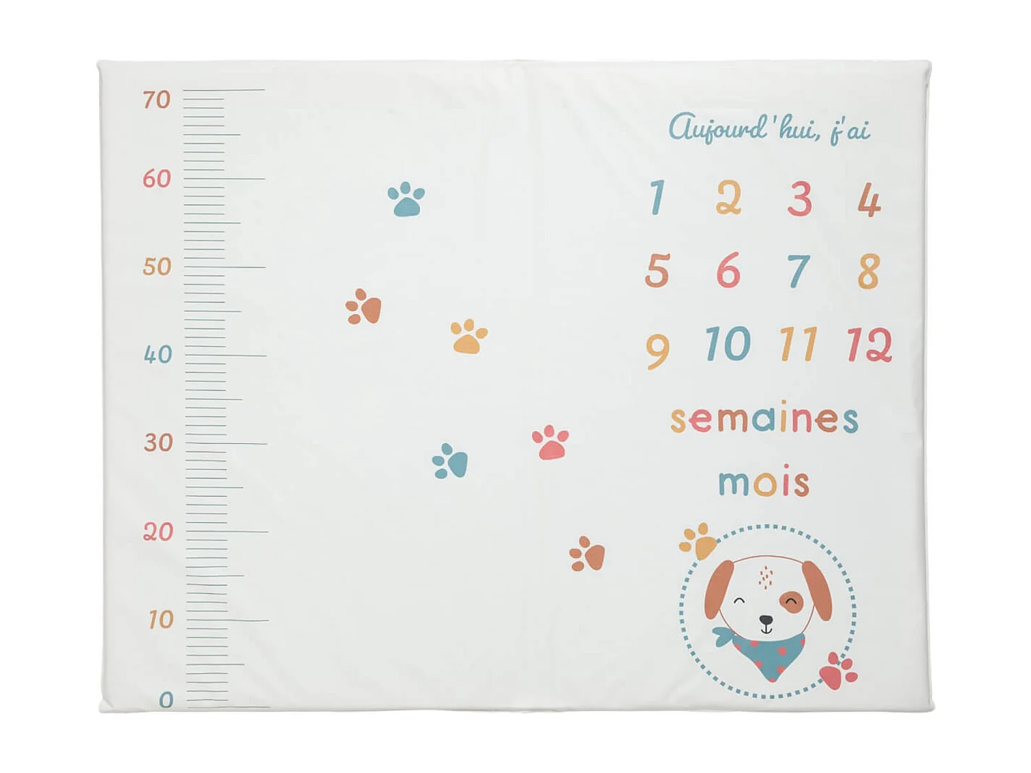 Baby spielmatte Geburtstag Toutou Party – 72,5 x 92 x 2,5 cm