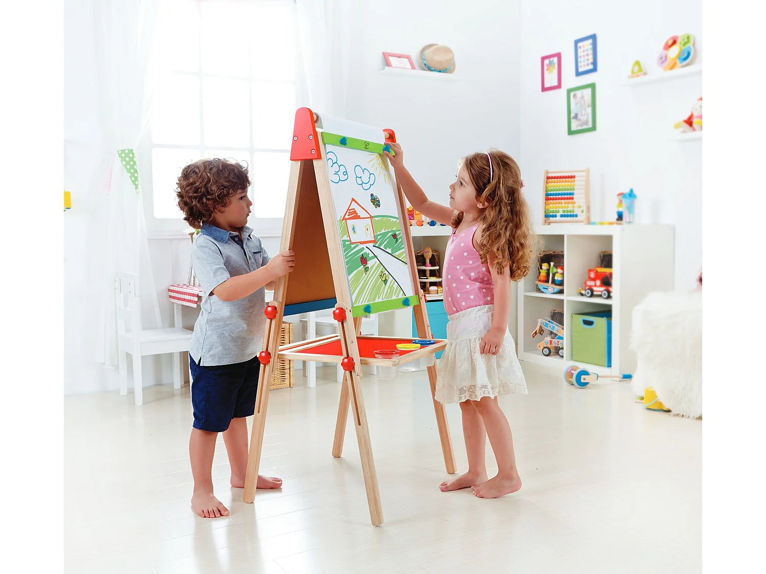 Chevalet 3 en 1 pour enfant - 48 x 106,2 x 40,3 cm - À partir de 3 ans