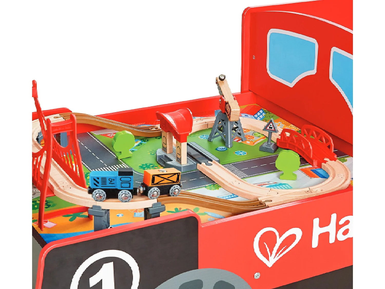 HAPE - Table train locomotive - 122,8 x 63,8 x 59 cm - À partir de 3 ans