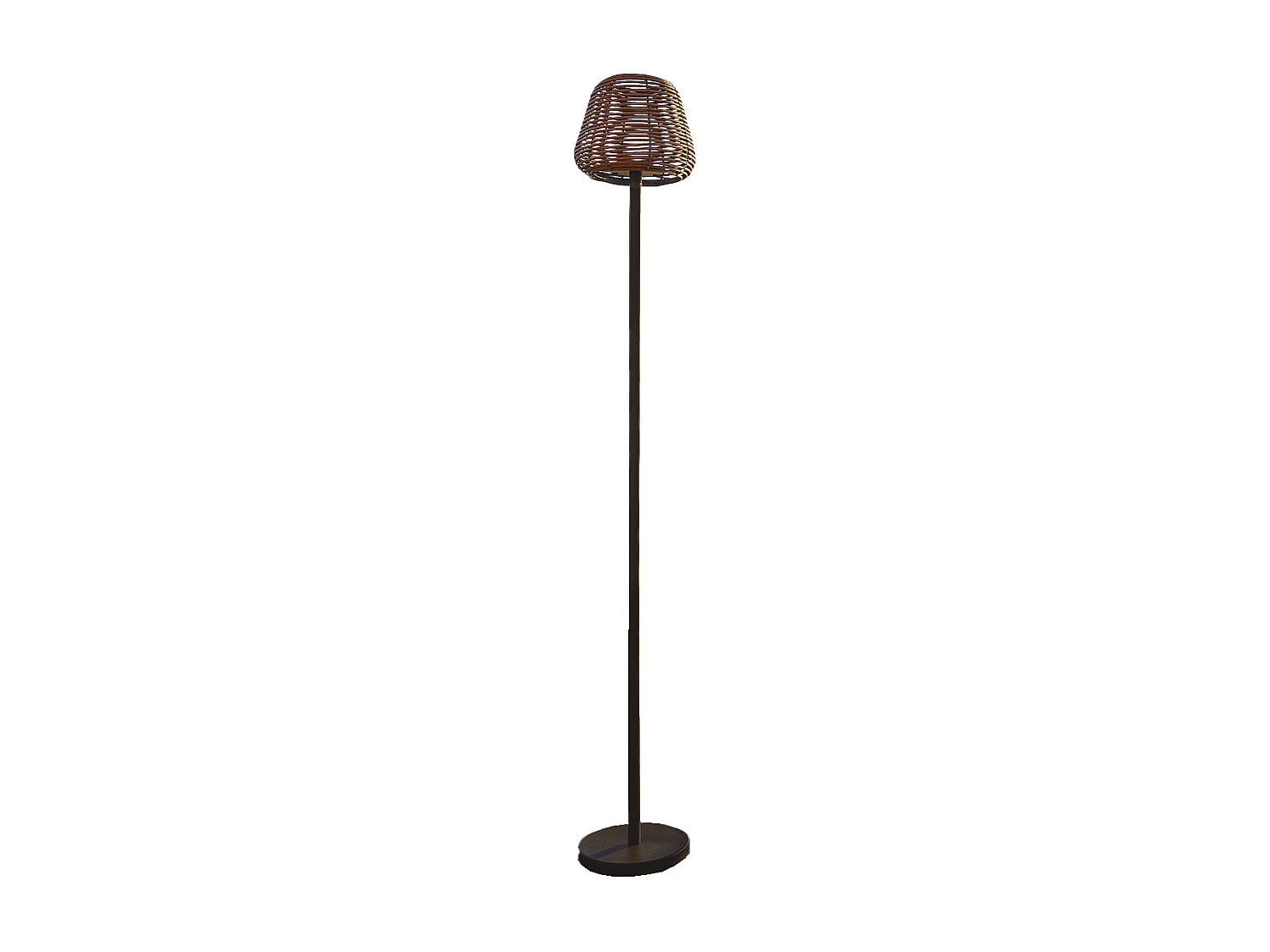 Lampadaire nomade MIDY Beige Poly rotin