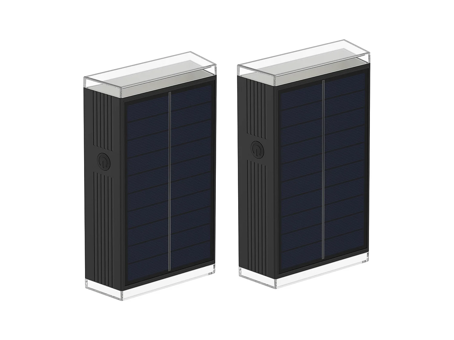 Lot de 2 projecteurs solaires RODY Noir Plastique H18 cm