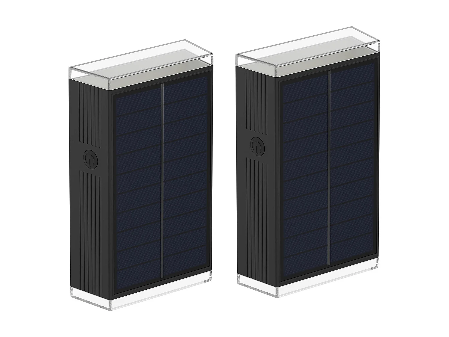 Lot de 2 projecteurs solaires RODY Noir Plastique H18 cm