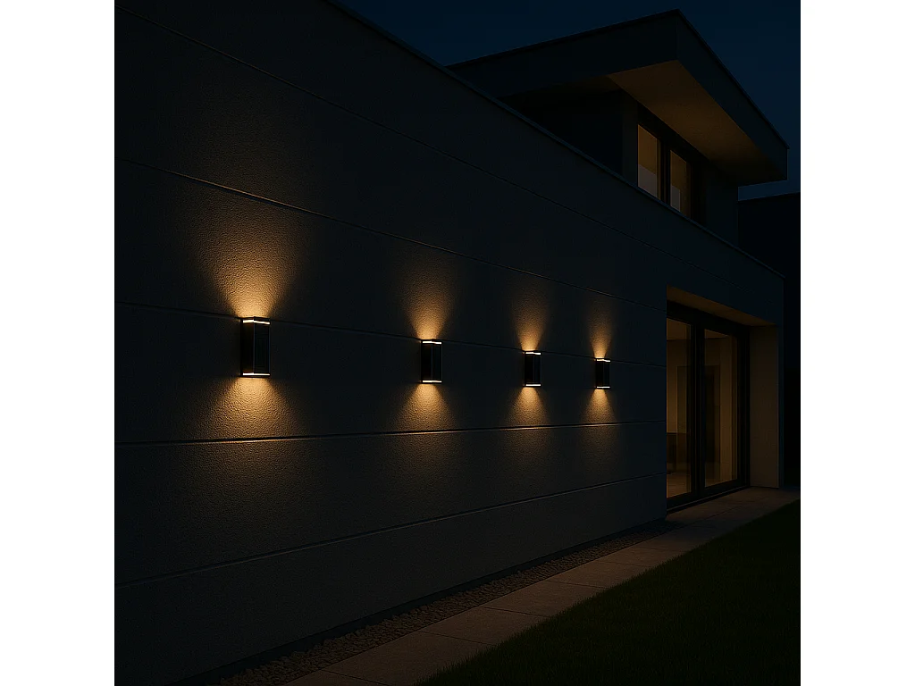 Lot de 2 projecteurs solaires RODY Noir Plastique H18 cm