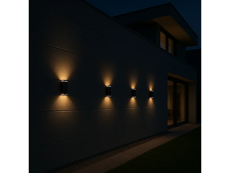 2 Appliques murales solaires RODY H18 cm